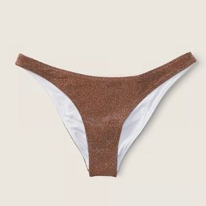 NWT Victoria’s Secret VS PINK SHIMMER BRAZILIAN BIKINI BOTTOM Size Medium